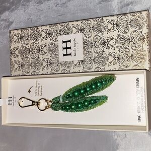 Haute Hippie Peapod Beaded Bag Charm Keychain Fob BNIB TA M rs LS